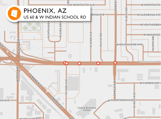 Accidents on one of the worst roads in Phoenix, AZ