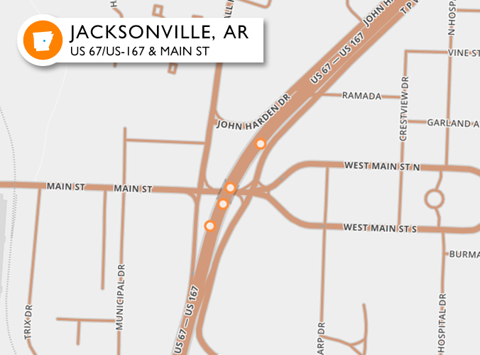 Accidents on one of the worst roads in Jacksonville, AR