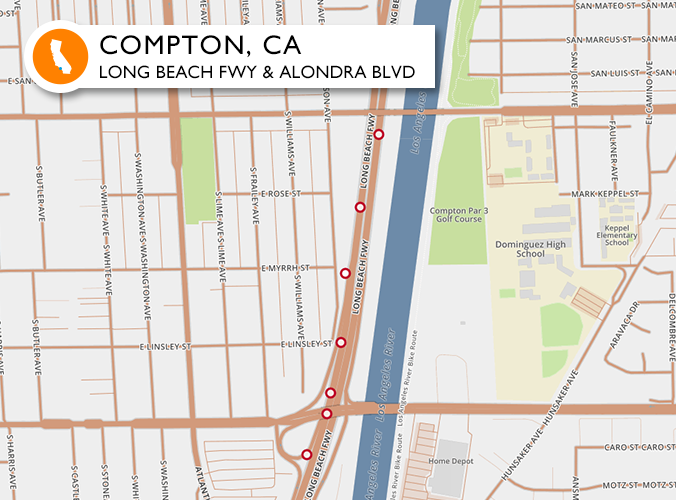 Accidents on one of the worst roads in Compton, CA