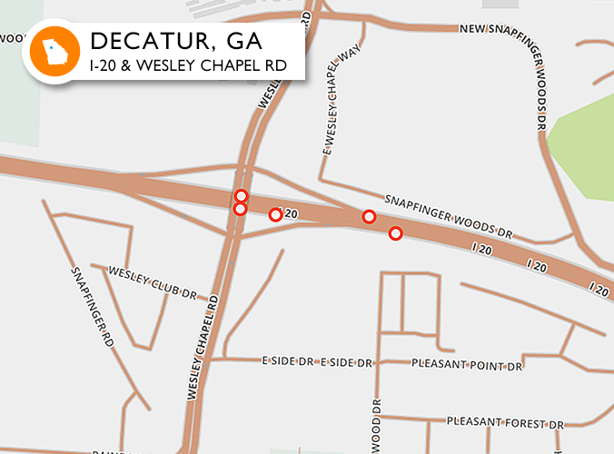 Accidents on one of the worst roads in Decatur, GA