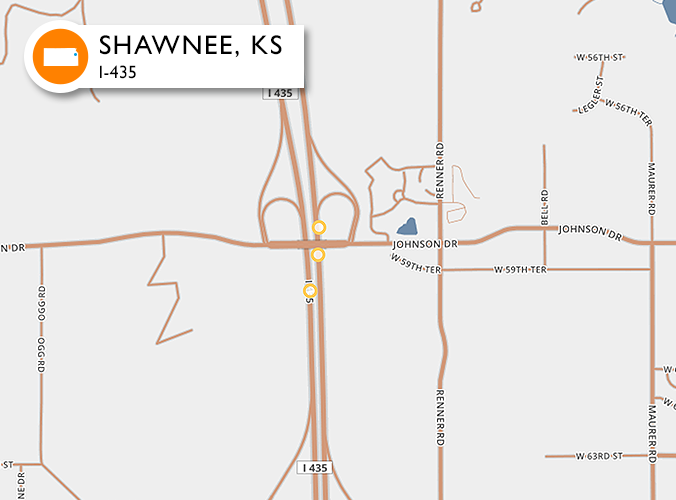 Accidents on one of the worst roads in Shawnee, KS