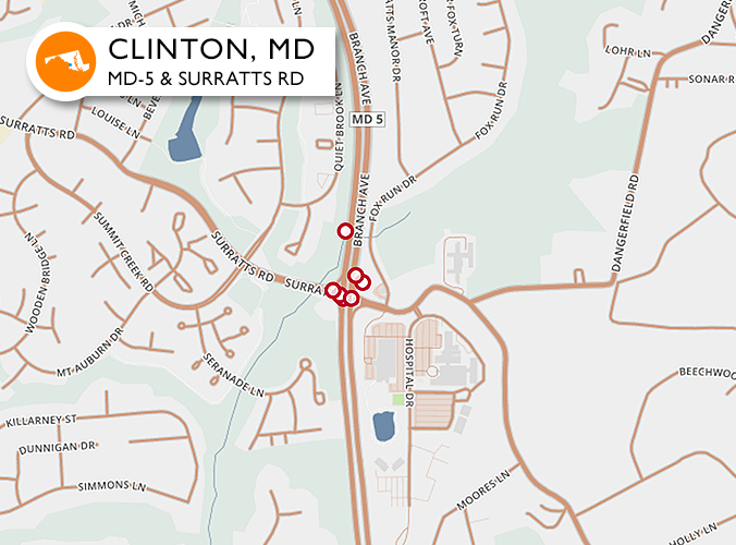 Accidents on one of the worst roads in Clinton, MD