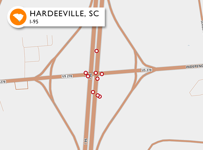 Accidents on one of the worst roads in Hardeeville, SC