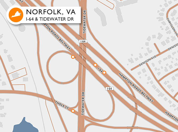 Accidents on one of the worst roads in Norfolk, VA