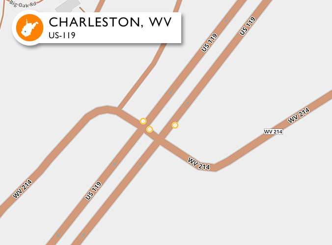 Accidents on one of the worst roads in Charleston, WV