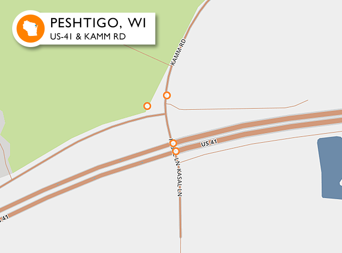 Accidents on one of the worst roads in Peshtigo, WI