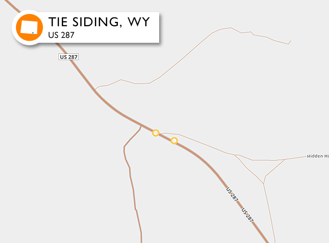 Accidents on one of the worst roads in Tie Siding, WY